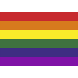 Regenboog vlag sticker (per 5 stuks)